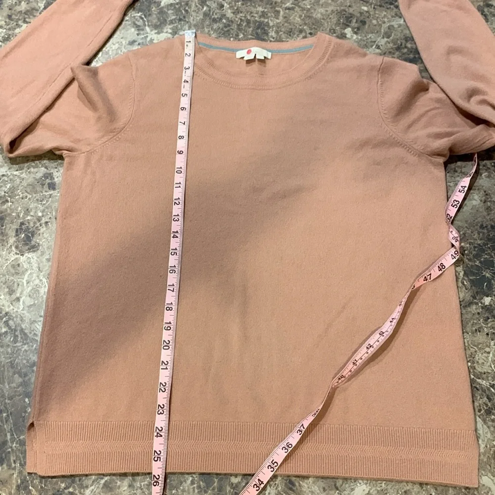 Boden 100% Cashmere Crewneck Sweater Pink